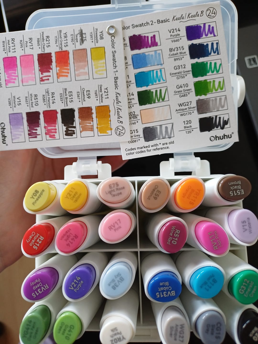 Customer photo review of Ohuhu Kaala Five Tones Slim Broad and Fine Dual Tips Alcohol Art Markers