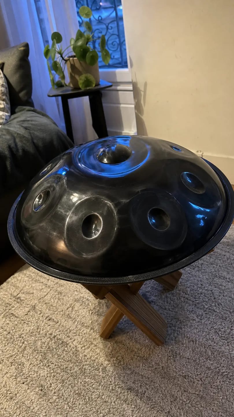 Customer photo review of Handpan Black Knight Kurd oder Keltisch D-Moll 10 Noten – handgestimmt