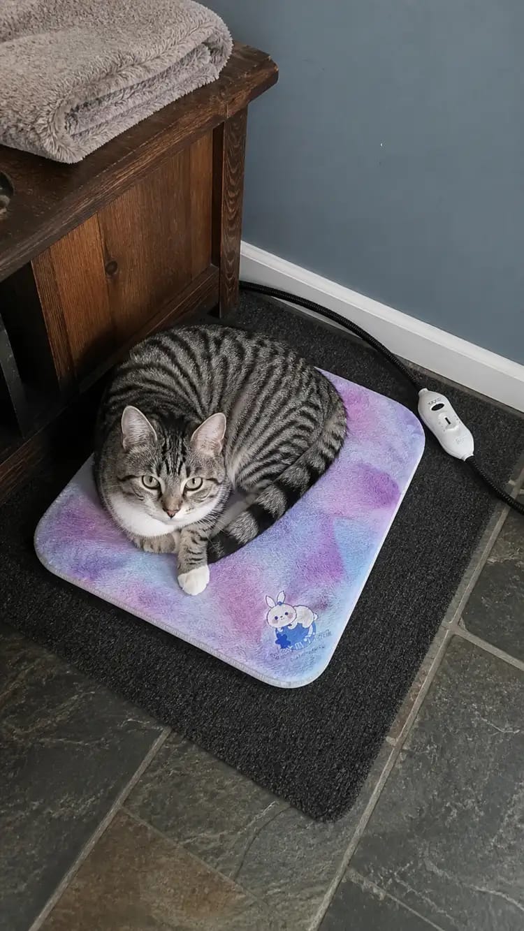 Customer photo review of CozyGlow Adjustable Pet Heating Pad