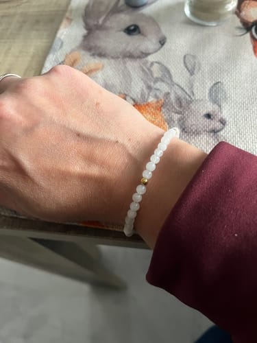 Customer photo review of Moonstone Pearl Bracelet