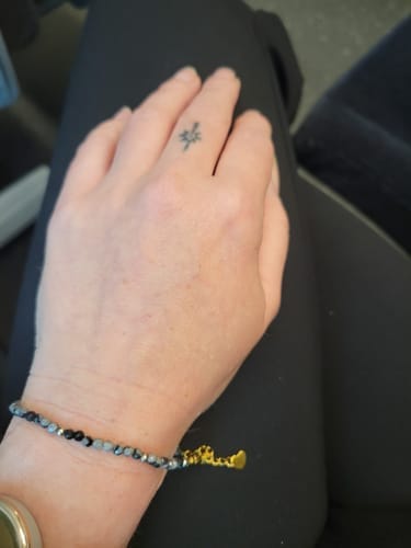 Customer photo review of Obsidian Bracelet - Snowflake Obsidian