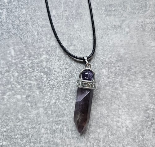Customer photo review of Amethyst Necklace