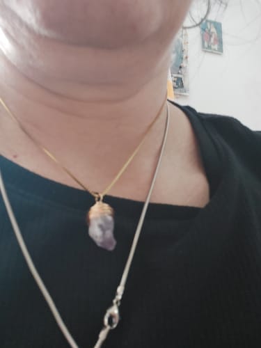 Customer photo review of Amethyst Necklace - Elegant Pendant