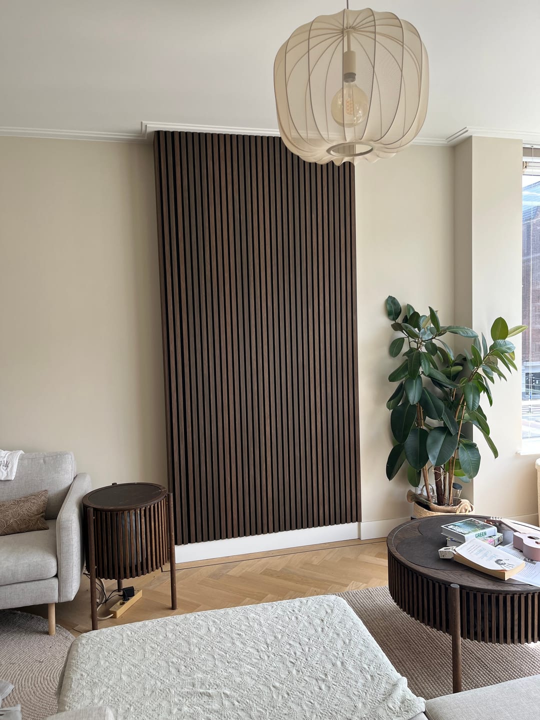 Customer photo review of AkuPanel Gerookt Eiken-Hout | 240cm x 60cm | 3-zijdig écht houtfineer