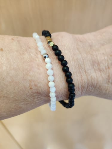 Customer photo review of Moonstone Bracelet - Natural Pearls