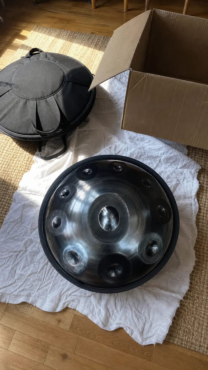Customer photo review of Handpan Black Knight Kurd oder Keltisch D-Moll 10 Noten – handgestimmt