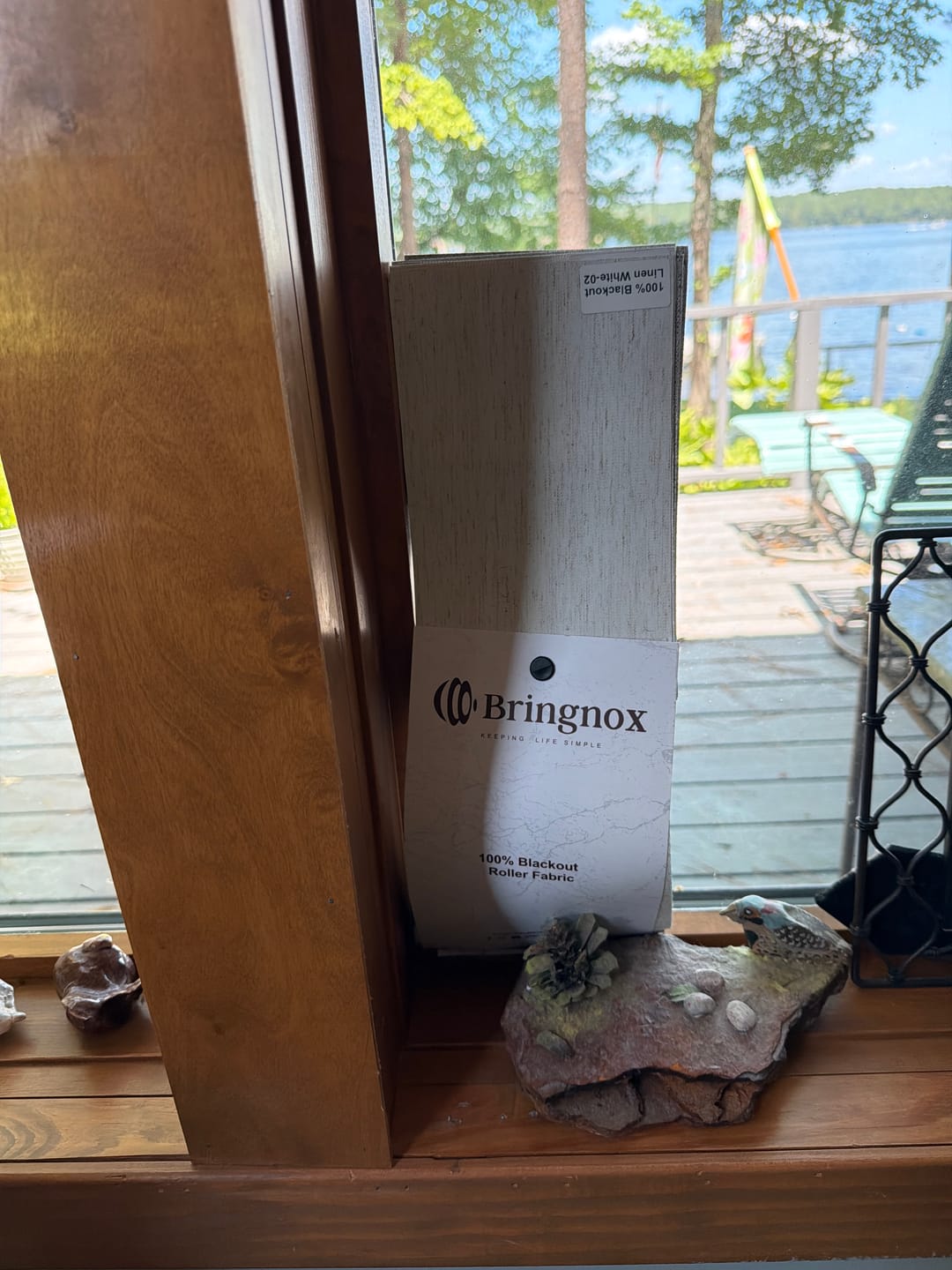 Customer photo review of Bringnox Motorized Blinds 100% Blackout Fabric Swatch