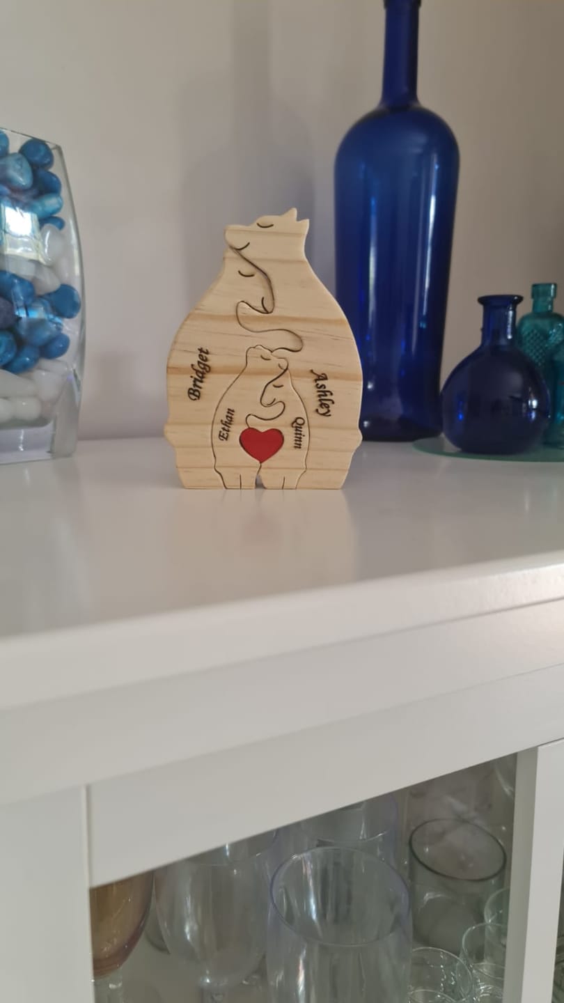 Customer photo review of 💥25% OFF FLASH SALE💥  Personalized Bear Family Wooden Puzzle