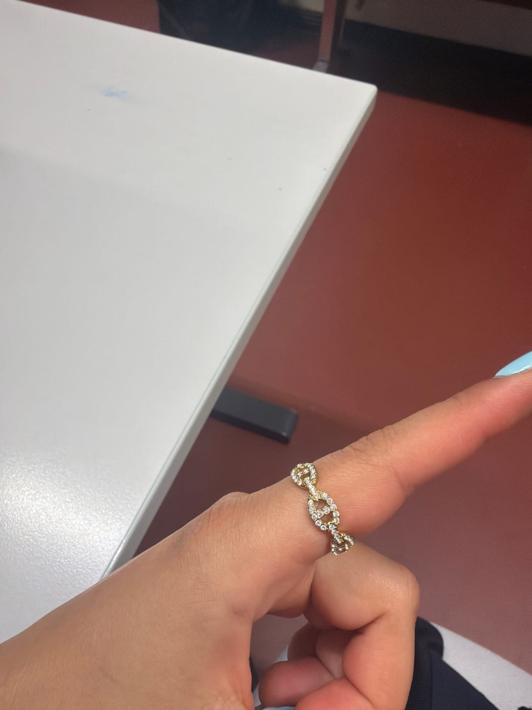 Customer photo review of Pave Flow Deluxe Ring 14K Vergoldet