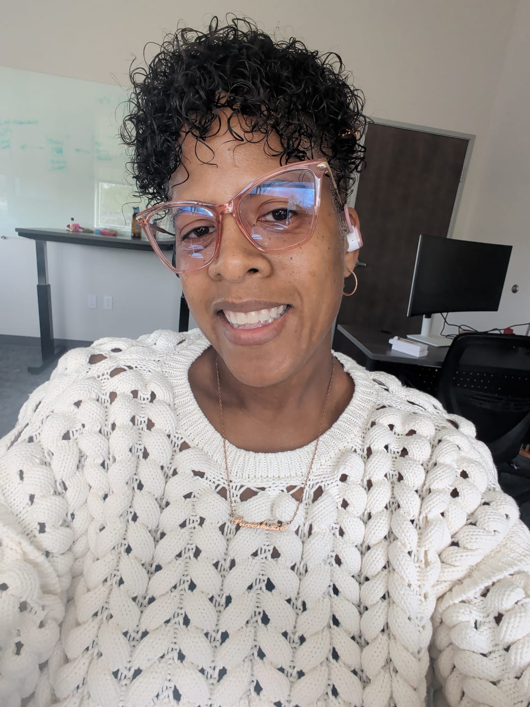 Customer photo review of Custom Bible Verse Necklace
