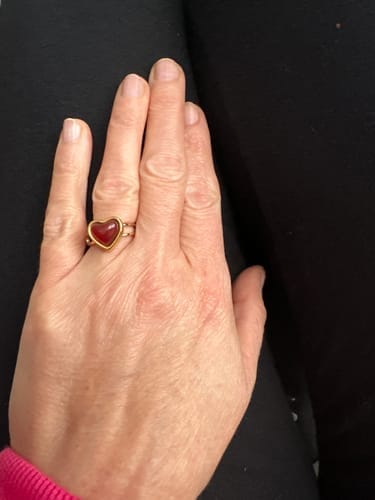 Customer photo review of Carnelian Ring - Heart Shape