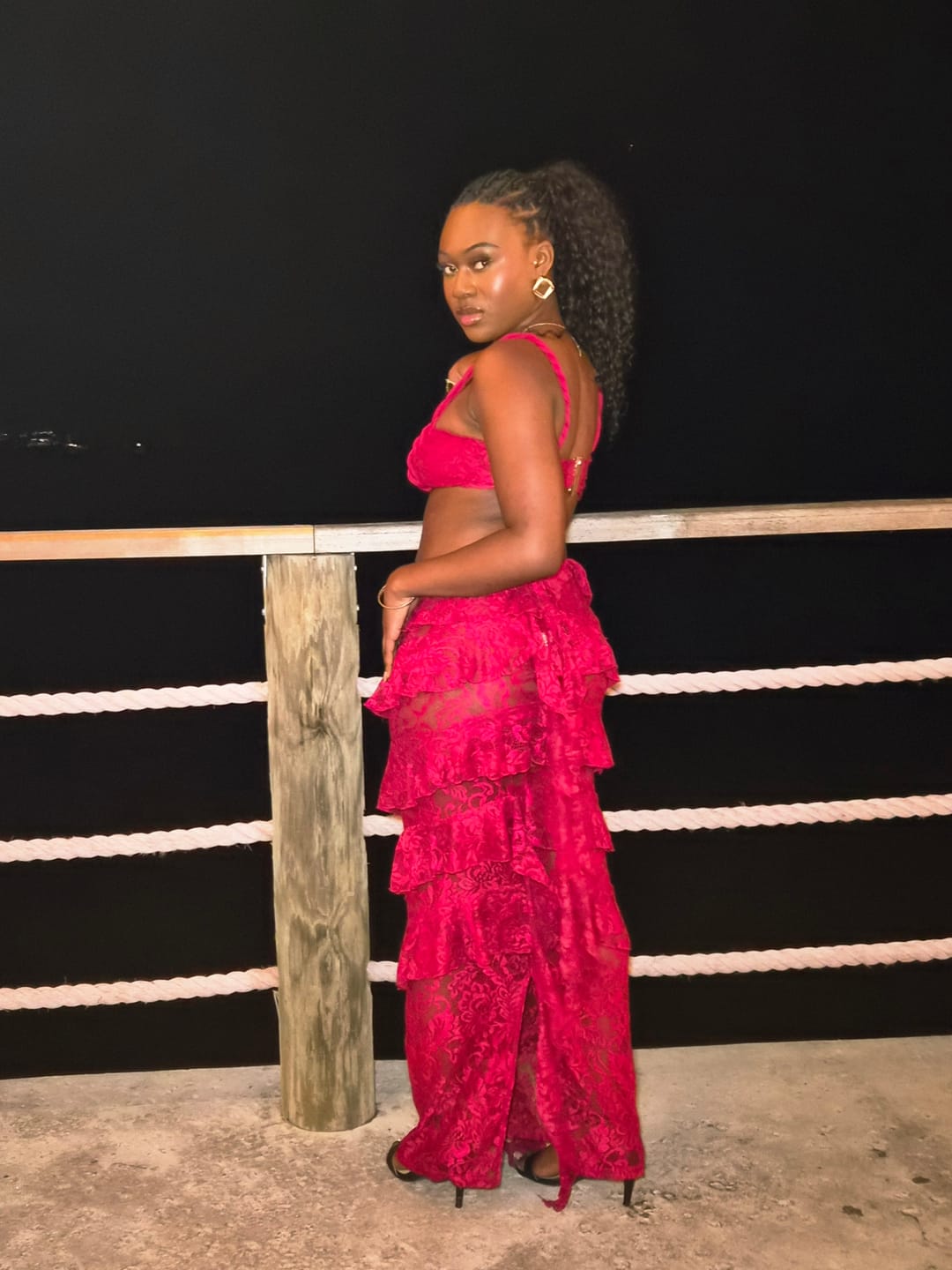 Customer photo review of Loose Deep Wave Feather Crochet Boho Hair for Braiding
