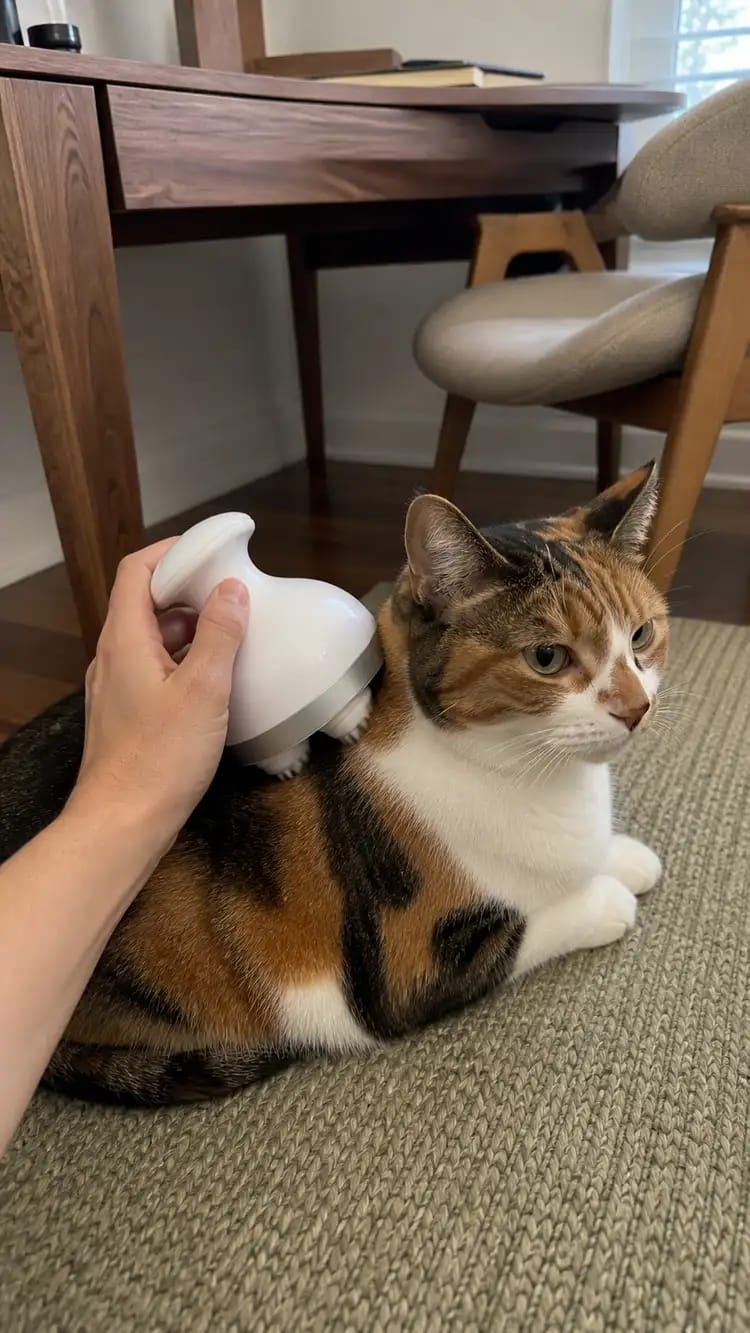 Customer photo review of Viva PetZen Ergonomic Pet Massager
