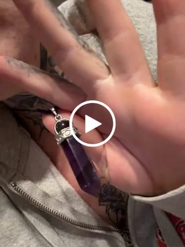 Customer photo review of Amethyst Necklace