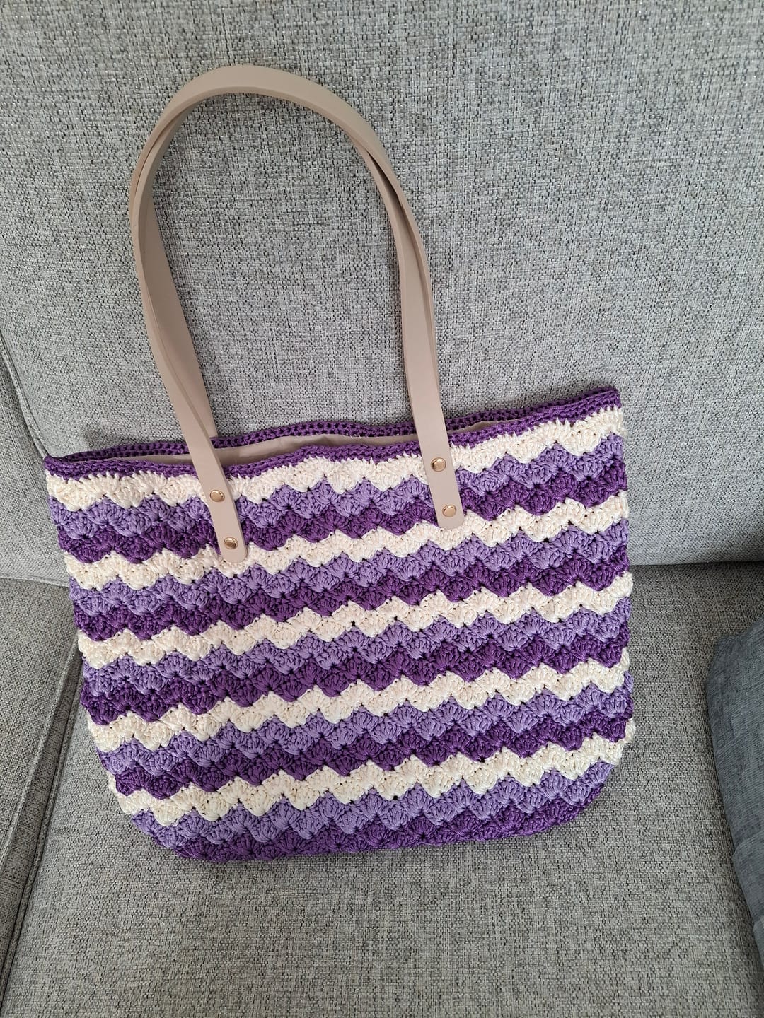 Customer photo review of Seabreaze Wave Tote Crochet Kit