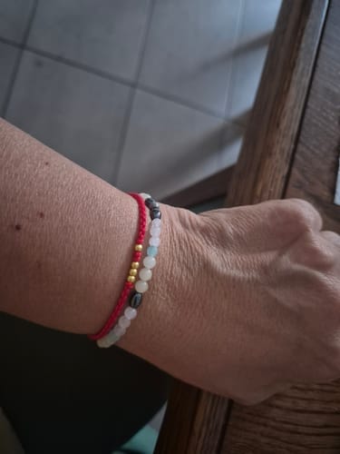Customer photo review of Tibetan Luck Bracelet with Small Copper Beads