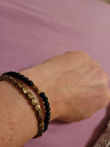 Customer photo review of Obsidian Bracelet