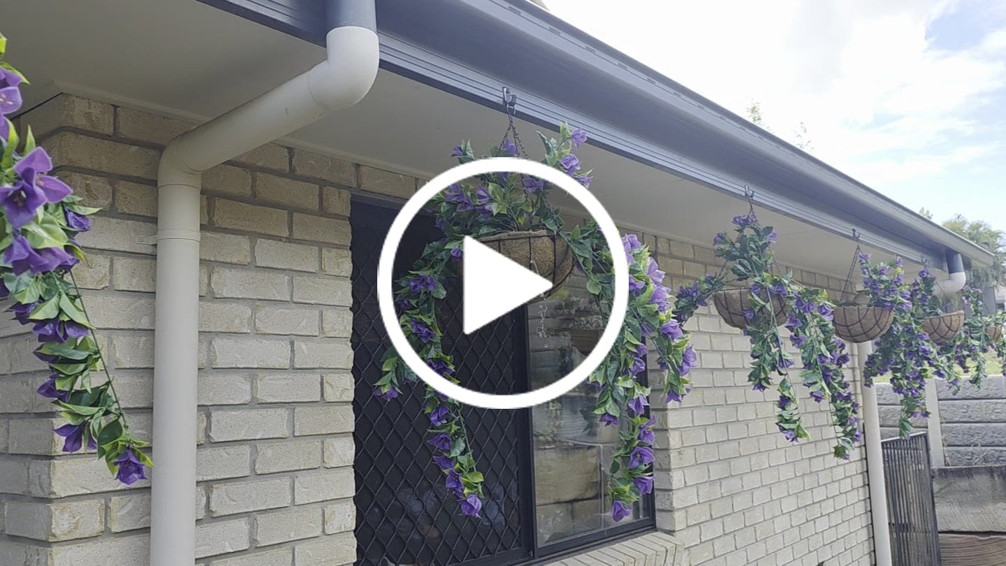Customer video review of Hanging Artificial Bougainvillea Plant Purple UV Resistant 90cm