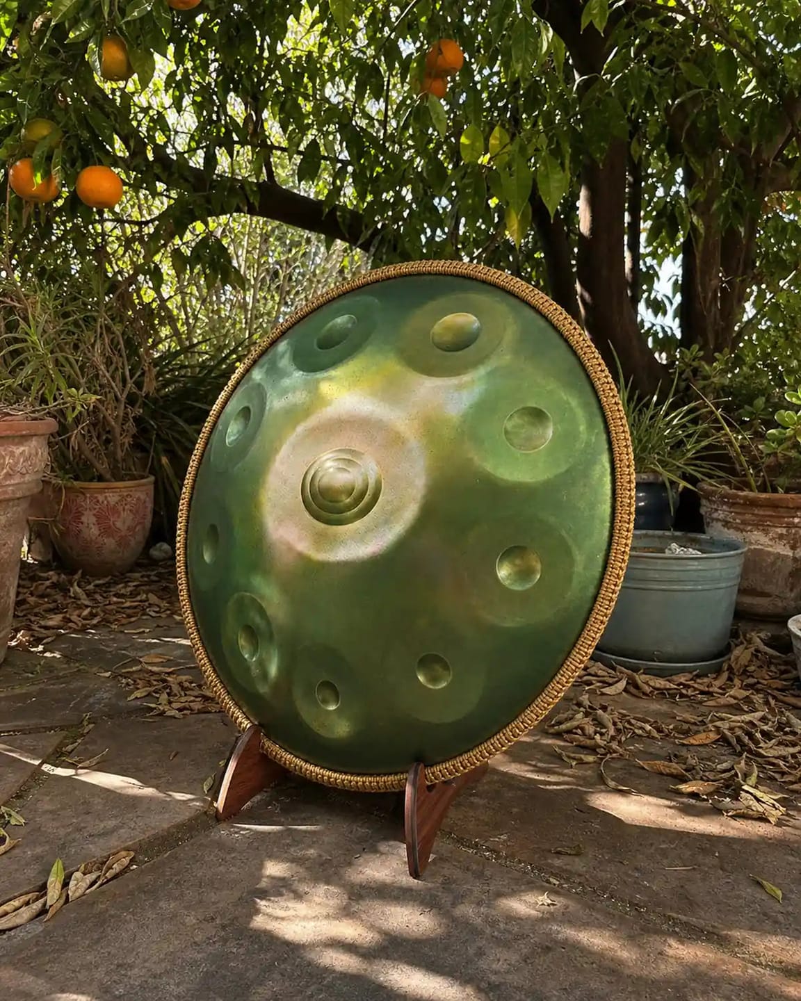 Customer photo review of Handpan Emerald D-Moll 10 Noten – Grün