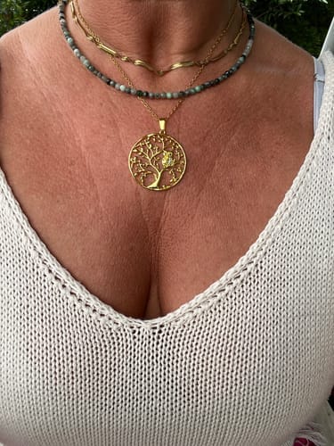 Customer photo review of Tree of Life Necklace - Owl