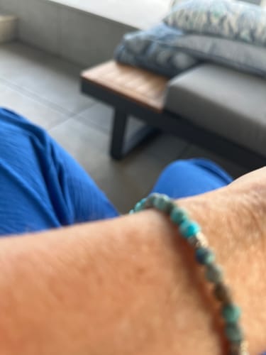 Customer photo review of Obsidian Bracelet - Natural Cord