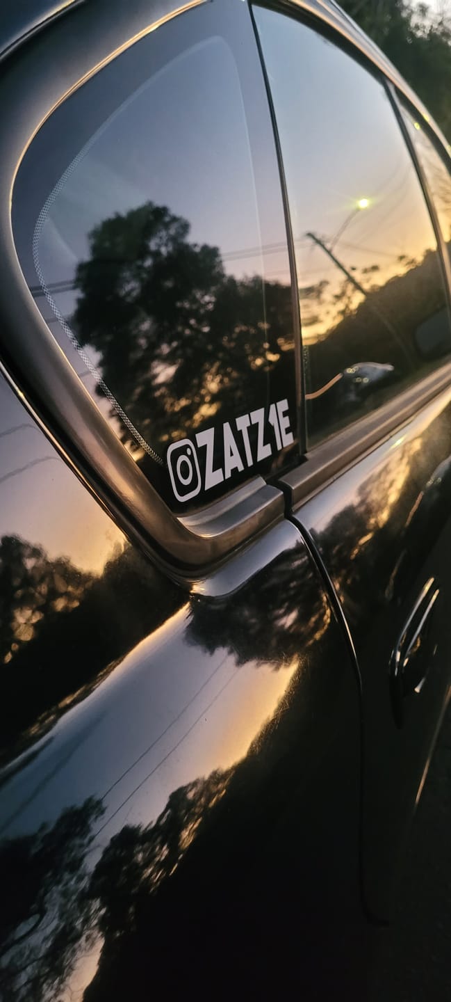 Customer photo review of Custom Instagram Handle Sticker
