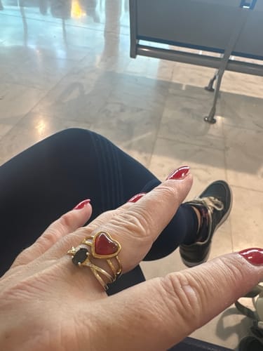 Customer photo review of Carnelian Ring - Heart Shape