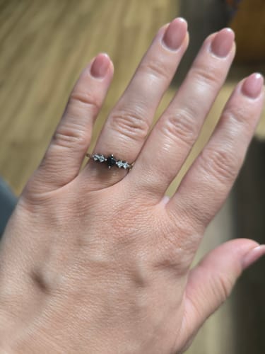 Customer photo review of Obsidian Ring - Pearl Cut