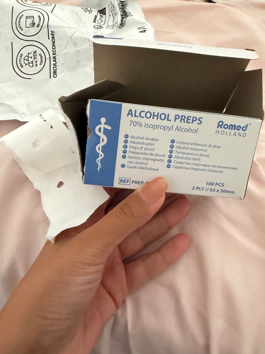 Customer photo review of 100 st Alkoholservetter för Desinfektion – 70% Isopropylalkohol