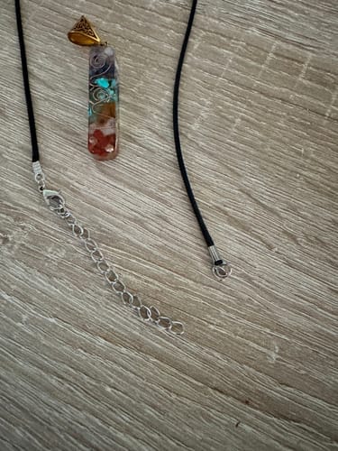 Customer photo review of 7 Chakra Orgonite Necklace