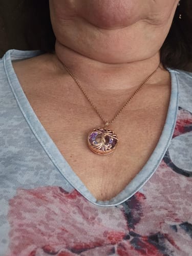 Customer photo review of Tree of Life Necklace - Crystal Circle