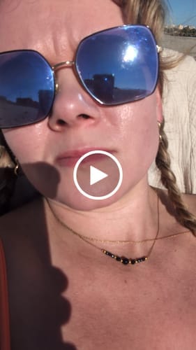 Customer photo review of Tourmaline Necklace - Delicate Pearls