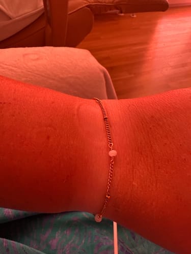 Customer photo review of Moonstone Bracelet - Silver with Gold Plating