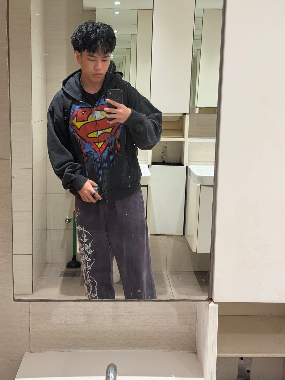 Customer photo review of 5011 - Superman Drip Zip-Ups