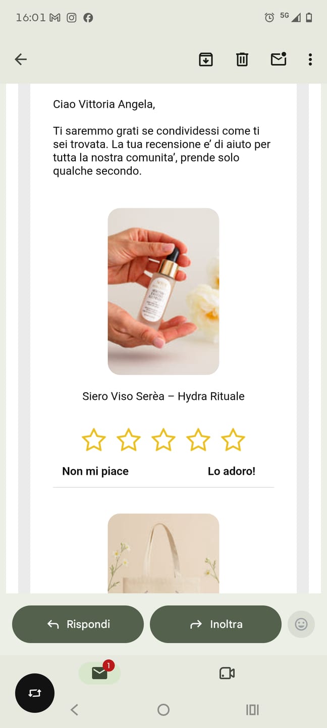 Customer photo review of Siero Viso Serèa – Hydra Rituale