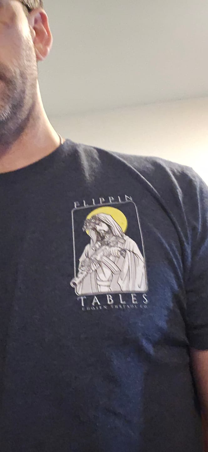 Customer photo review of Retro Flippin' Tables T-Shirt