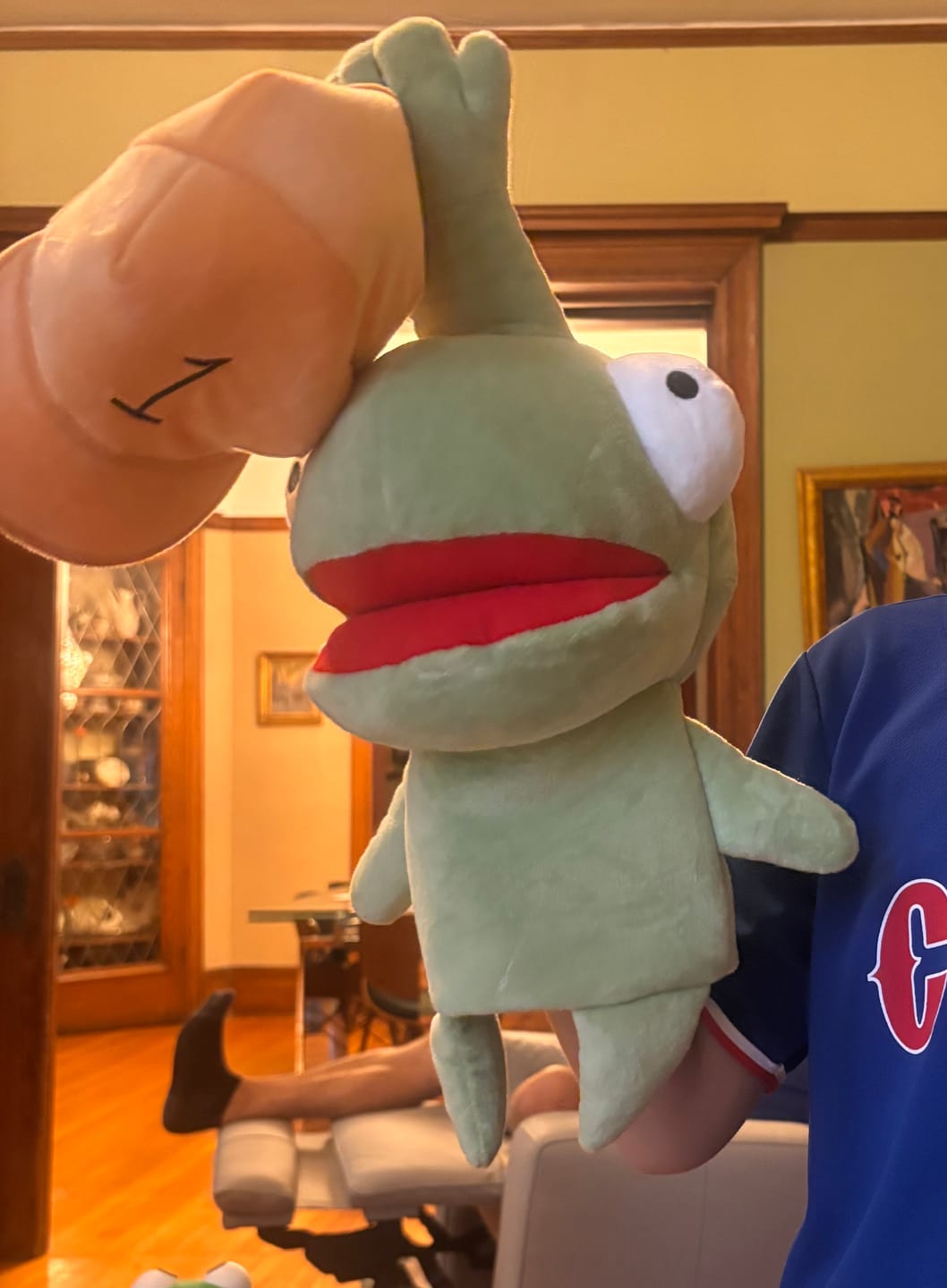 Customer photo review of Turn Selfie into Plush Hand Puppet