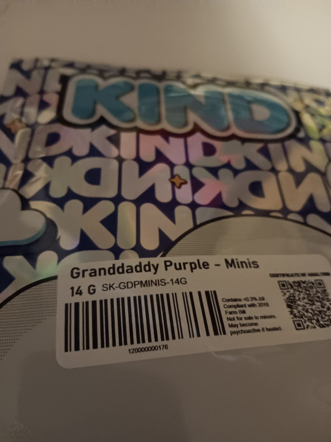 Customer photo review of Granddaddy Purple - Minis - 14 Grams - Indica