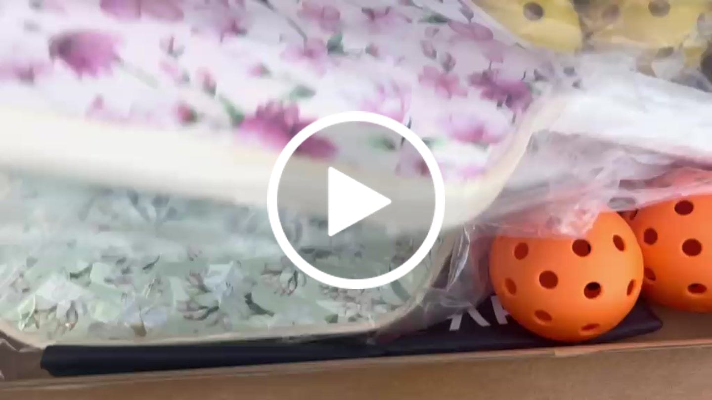 Customer video review of ARTI Fiberglass "Flowers" Pickleball Paddle Set - USA Pickleball Approved