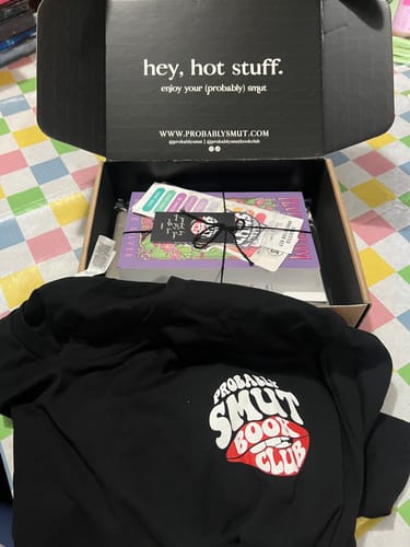 Customer photo review of smut slut book club subscription