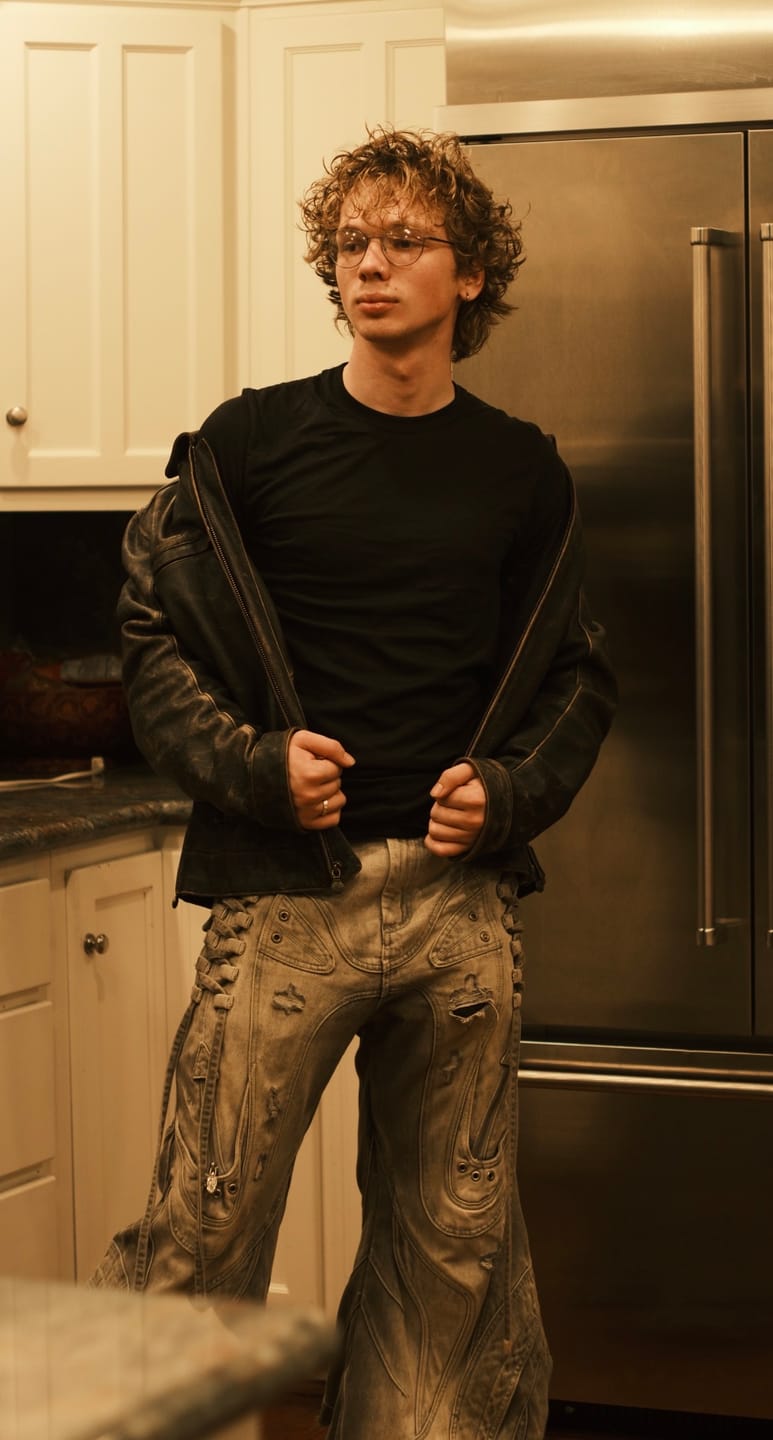 Customer photo review of Deconstructed Flared Patchwork Denim Jeans White(HL6380)
