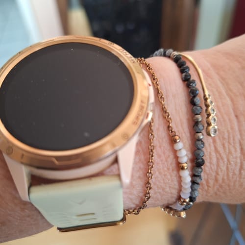 Customer photo review of Obsidian Bracelet - Snowflake Obsidian