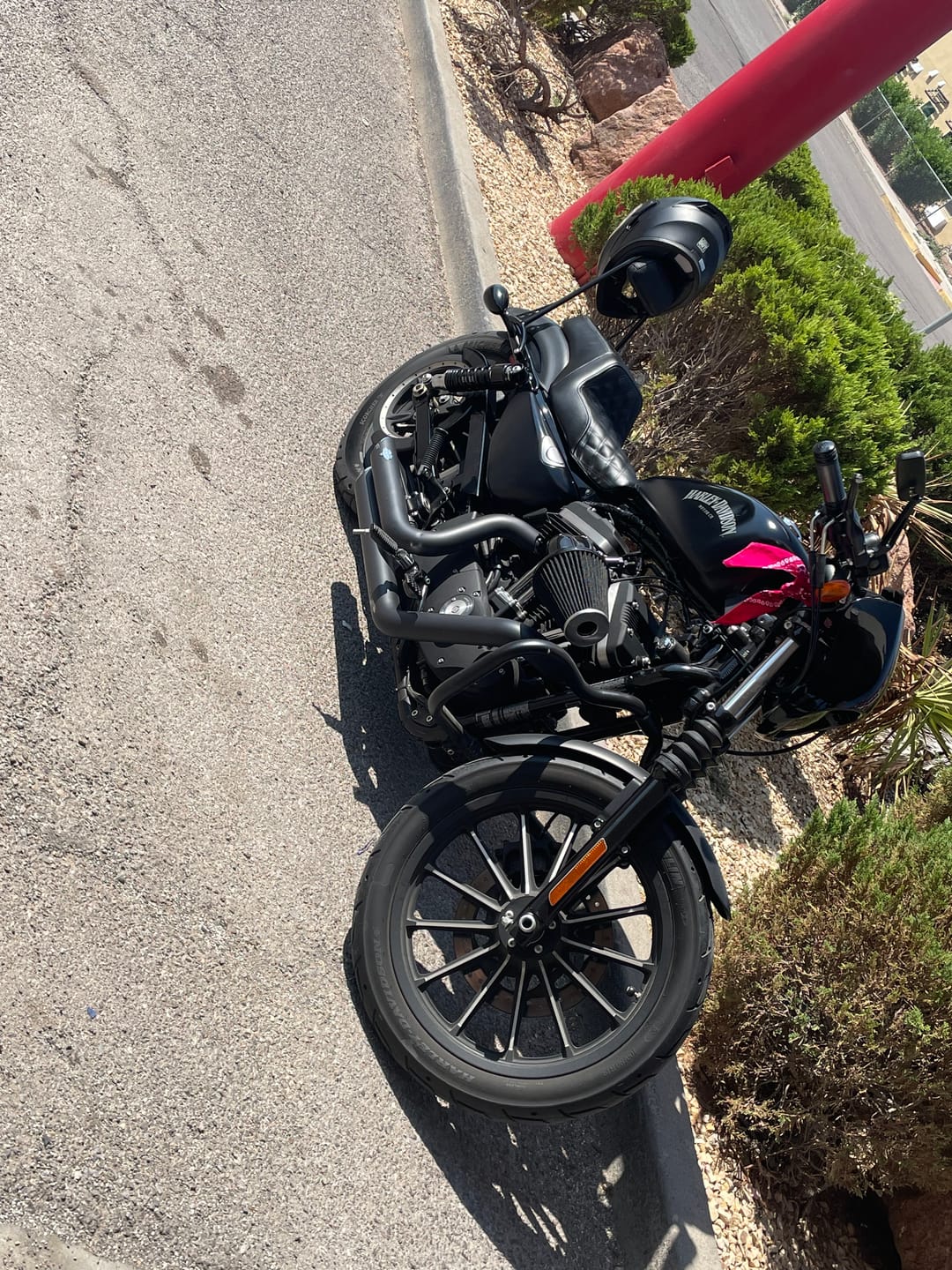 Customer photo review of Iron Born Diamond Stitch 2-Up Seat For Harley Sportster 883 Iron XL883N Black