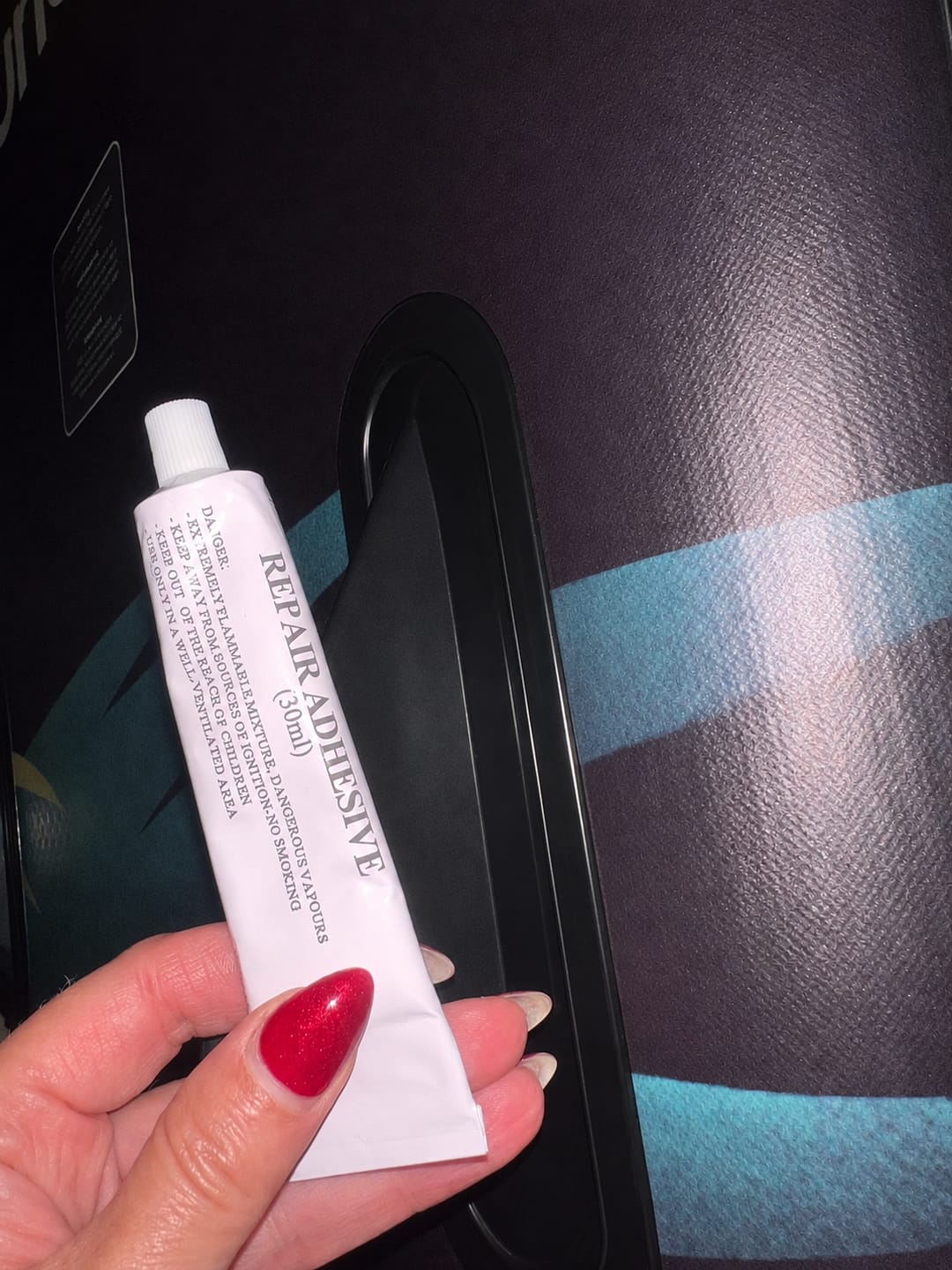 Customer photo review of PVC Repair Glue (MEK)