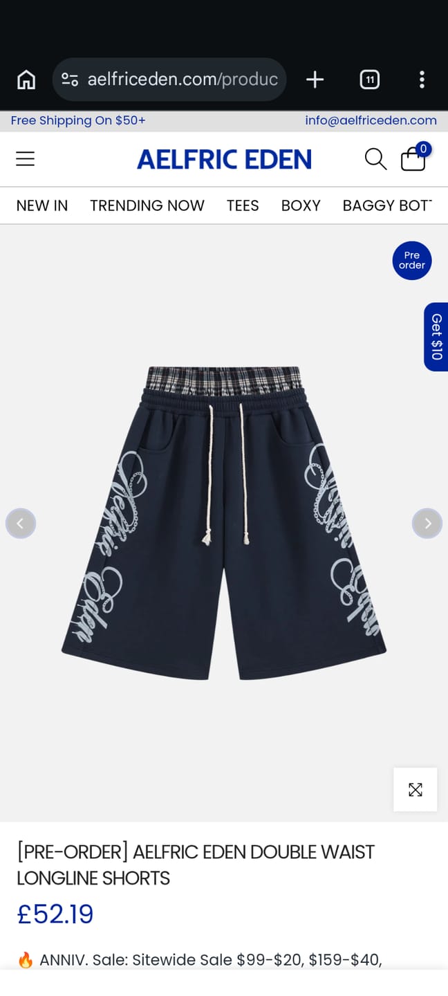 Customer photo review of Aelfric Eden Double Waist Script Longline Shorts