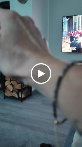 Customer photo review of Obsidian Bracelet - Snowflake Obsidian