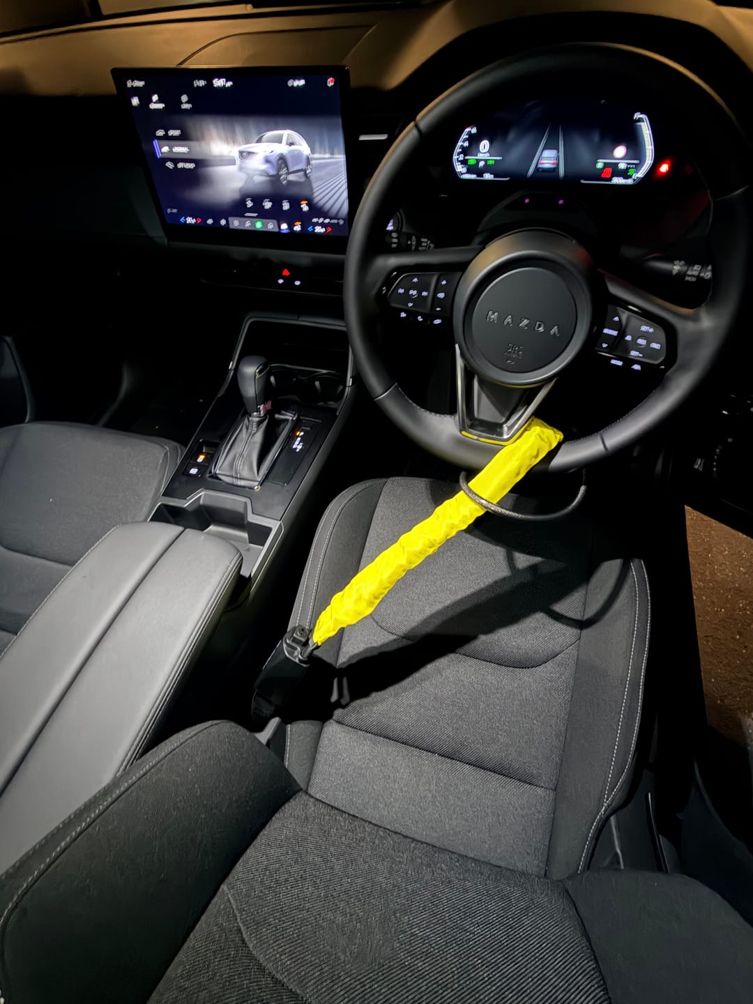 Customer photo review of Lock'd Car Defender — Visible Protection That Thieves Can't Ignore
