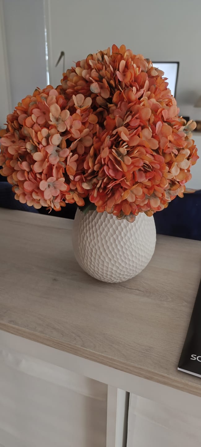 Customer photo review of Grande Hortensia (5 tiges) - Orange