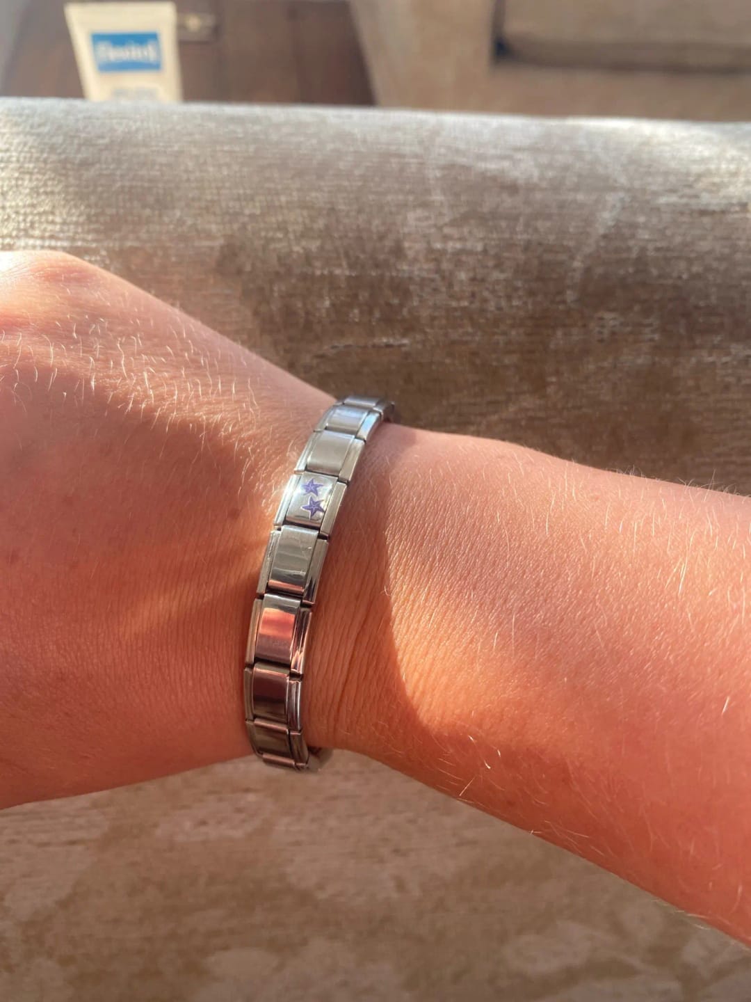 Customer photo review of Brazalete Italiano Plateado