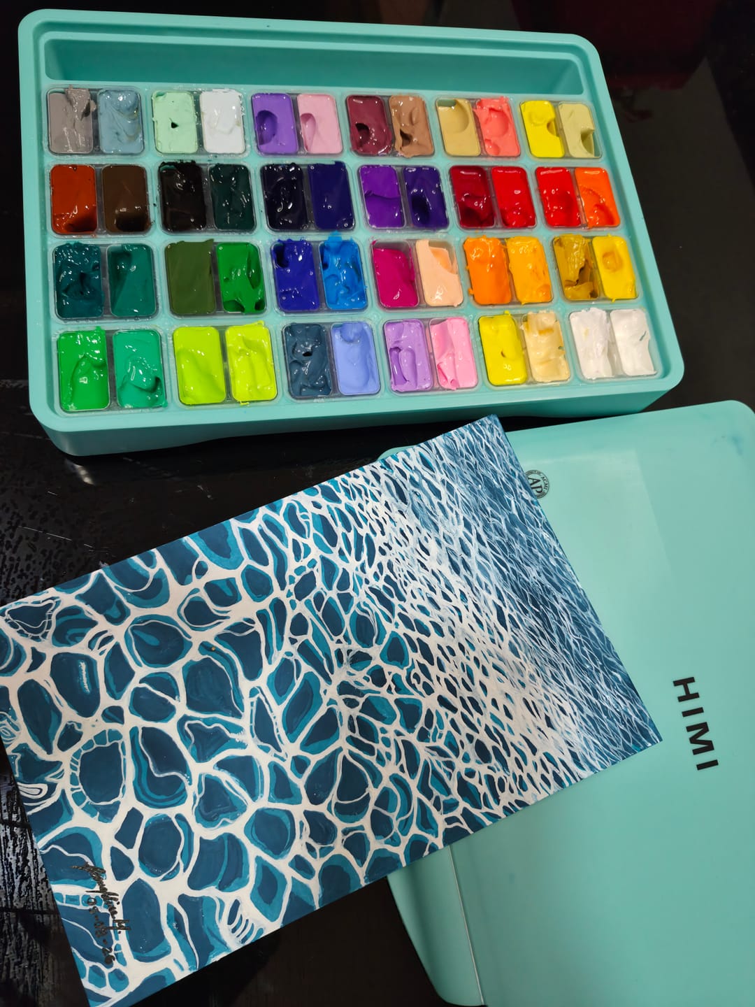 Customer photo review of Himi - Set 48 Gouache Potes 12 g Green